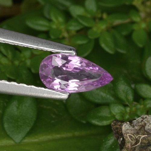 0.44ct Natural Rosa Violeta Roxo Safira, Formato de pêra, VVS-VS