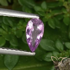 Safira Rosa Violeta Roxo Natural 0.44ct, Formato de pêra, VVS-VS