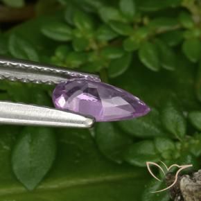 Safira Rosa Violeta Roxo Natural 0.44ct, Formato de pêra, VVS-VS