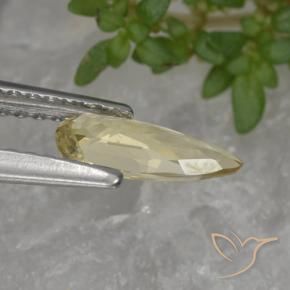 Safira Creme Natural 0.61ct, Formato de pêra, VVS-VS
