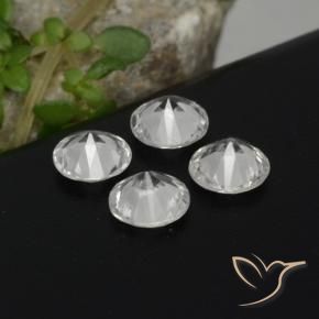 Pedras preciosas de Safira Branco natural de 1.48 ct, Redondo, VS