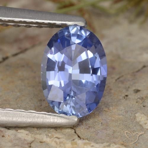 Safira Azul marinho médio Natural 0.81ct, oval, VVS-VS