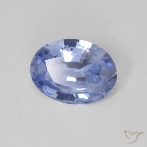 Safira Azul marinho médio Natural 0.81ct, oval, VVS-VS