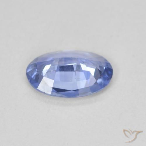Safira Azul marinho médio Natural 0.81ct, oval, VVS-VS