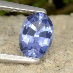 Safira Roxo Elétrico Azul Natural 0.85ct, oval, VVS