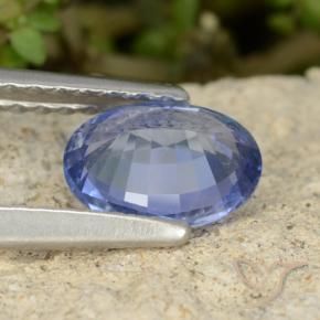 Safira Roxo Elétrico Azul Natural 0.85ct, oval, VVS