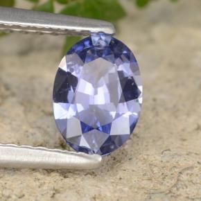 Safira Azul marinho médio Natural 0.71ct, oval, VVS-VS