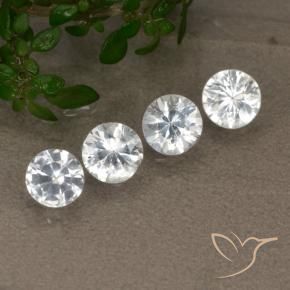 Pedras preciosas de Safira Branco natural de 1.53 ct, Redondo, VS