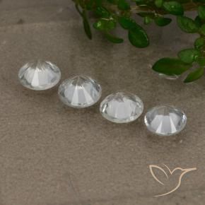 Pedras preciosas de Safira Branco natural de 1.53 ct, Redondo, VS