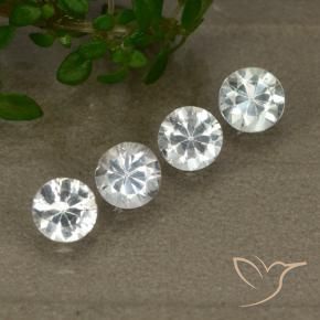 Pedras preciosas de Safira Branco natural de 1.46 ct, Redondo, VS