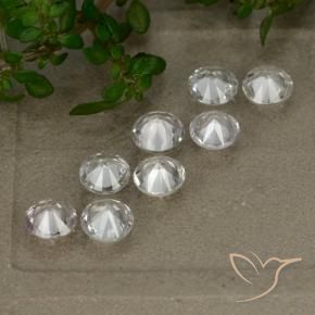 Pedras preciosas de Safira Branco natural de 2.79 ct, Redondo, VS