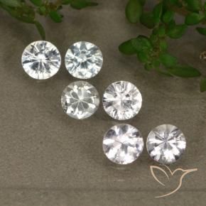Pedras preciosas de Safira Branco natural de 2.36 ct, Redondo, VS