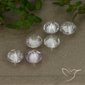 Pedras preciosas de Safira Branco natural de 2.36 ct, Redondo, VS