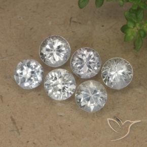 Pedras preciosas de Safira Branco natural de 2.70 ct, Redondo, VS