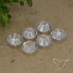 Pedras preciosas de Safira Branco natural de 2.70 ct, Redondo, VS