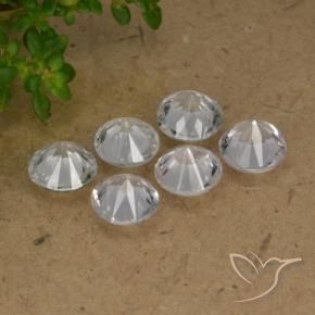 Pedras preciosas de Safira Branco claro natural de 2.52 ct, Redondo, VS