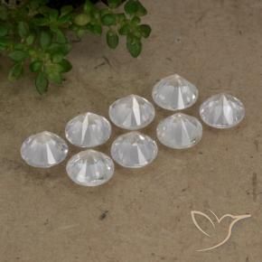 Pedras preciosas de Safira Branco natural de 3.22 ct, Redondo, VS