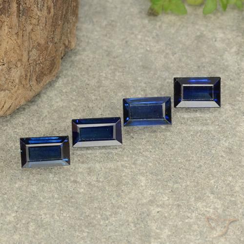 1.57ctw Natural Crepúsculo Azul Safira, baguete, VVS-VS