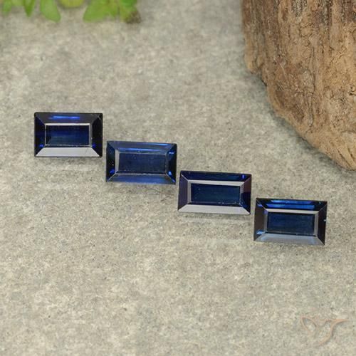 Pedras preciosas de Safira Crepúsculo Azul natural de 1.57 ct, baguete, VVS-VS