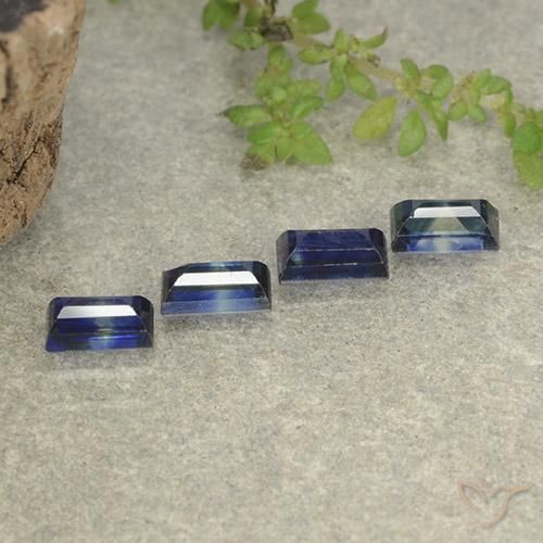 Pedras preciosas de Safira Crepúsculo Azul natural de 1.59 ct, baguete, VVS-VS