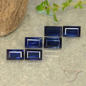 Pedras preciosas de Safira Azul-marinho natural de 2.72 ct, baguete, VS