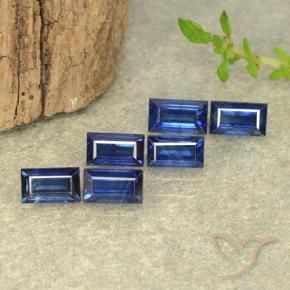Pedras preciosas de Safira Crepúsculo Azul natural de 2.35 ct, baguete, VS