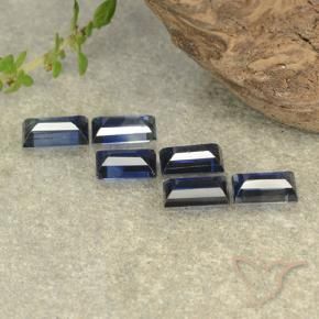 Pedras preciosas de Safira Azul profundo natural de 2.20 ct, baguete, VS