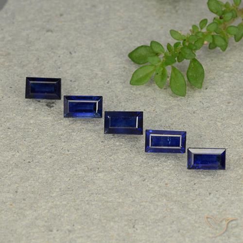 1.89ctw Natural Crepúsculo Azul Safira, baguete, VS
