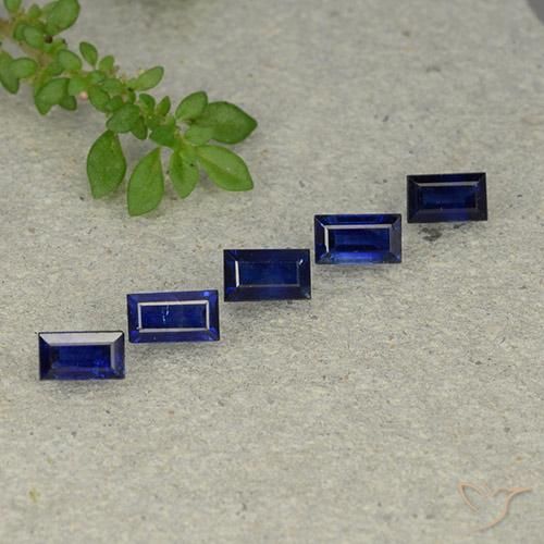 Pedras preciosas de Safira Crepúsculo Azul natural de 1.89 ct, baguete, VS