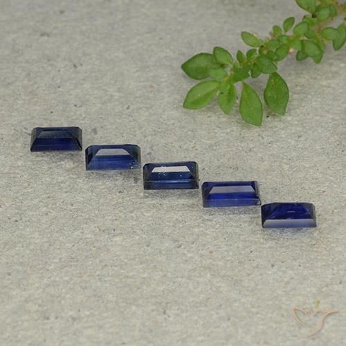 Pedras preciosas de Safira Crepúsculo Azul natural de 1.89 ct, baguete, VS