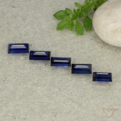 Pedras preciosas de Safira Crepúsculo Azul natural de 2.20 ct, baguete, VS
