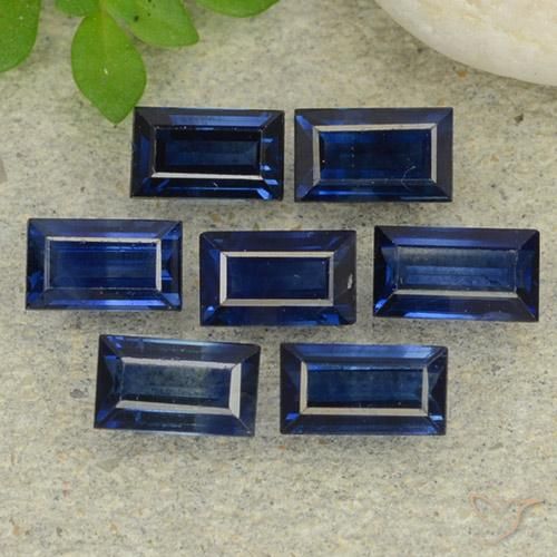 Pedras preciosas de Safira Crepúsculo Azul natural de 2.49 ct, baguete, VS