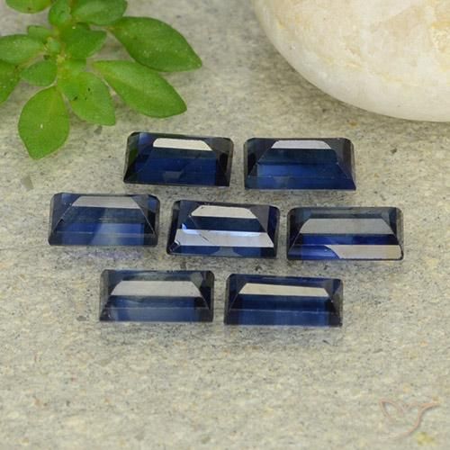 Pedras preciosas de Safira Crepúsculo Azul natural de 2.49 ct, baguete, VS
