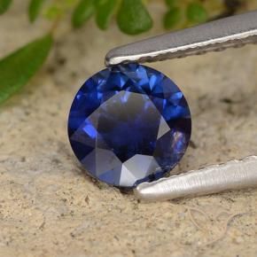 Safira Azul-marinho Natural 0.68ct, Redondo, VS