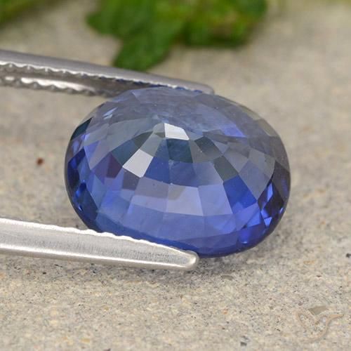 Safira centáurea azul Natural 4.61ct, oval, VS