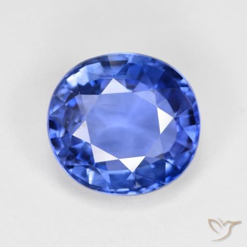 4.19ct Natural Azul escuro médio Safira, oval, VVS-VS