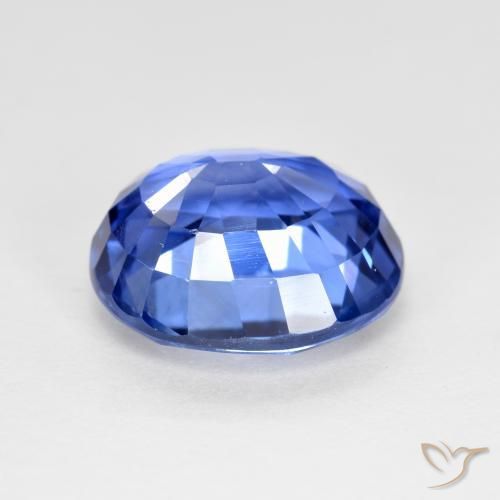Safira Azul escuro médio Natural 4.19ct, oval, VVS-VS