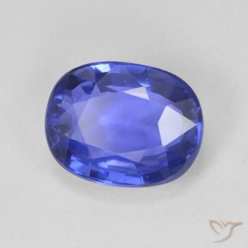 Safira Azul Violeta Profundo Natural 4.05ct, oval, VVS-VS