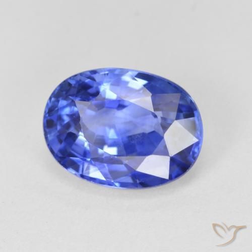Safira Azul Centáurea Claro Natural 4.11ct, oval, VS