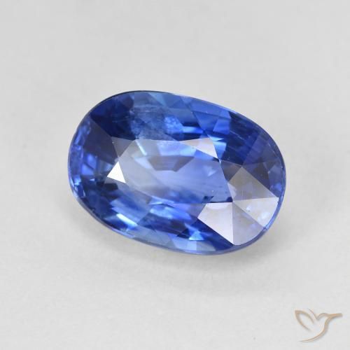 Safira centáurea azul Natural 4.81ct, oval, VS