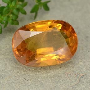 Safira Laranja Médio Natural 5.99ct, oval, VS-SI