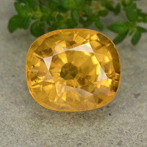 Safira Laranja Dourado Profundo Natural 6.85ct, oval, VS-SI