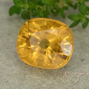 Safira Laranja Dourado Profundo Natural 6.85ct, oval, VS-SI