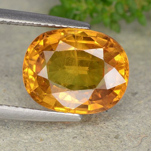 5.98ct Natural Laranja Médio Safira, oval, VS-SI