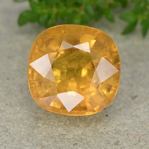 7.15ct Natural Laranja Médio Safira, Almofada, VS-SI