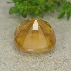 Safira Laranja Médio Natural 7.15ct, Almofada, VS-SI