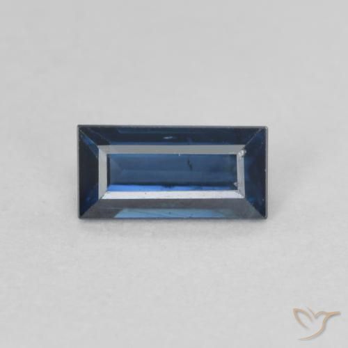 0.50ct Natural Crepúsculo Azul Safira, baguete, VS-SI