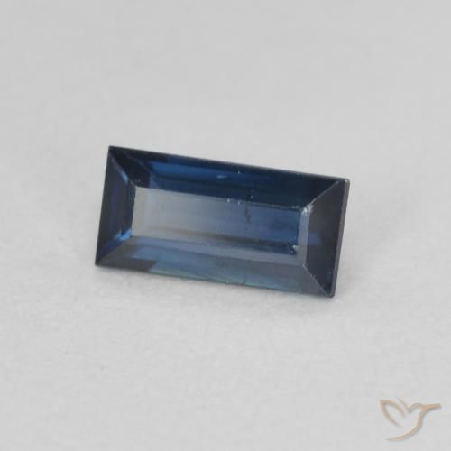 Safira Crepúsculo Azul Natural 0.50ct, baguete, VS-SI