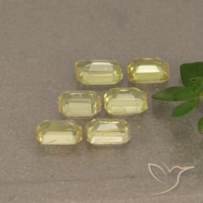 Pedras preciosas de Safira Amarelo Abacaxi Claro natural de 1.60 ct, Corte Octógono / Esmeralda, VS