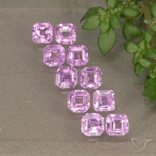 Pedras preciosas de Safira Roxo Real Claro Rosa natural de 1.59 ct, Corte Octógono / Esmeralda, VS